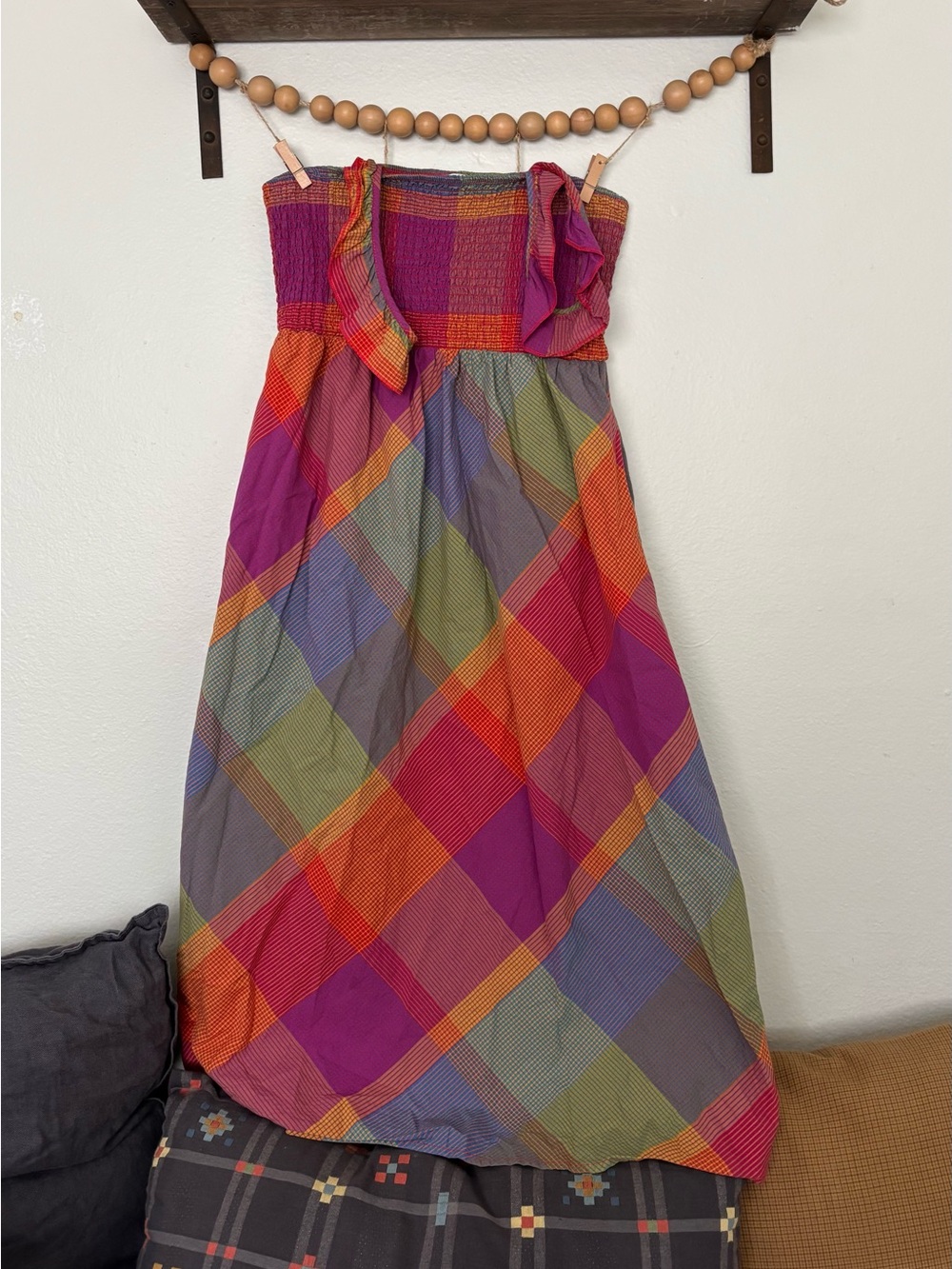 Women’s Plaid Summer Dress - Multicolor